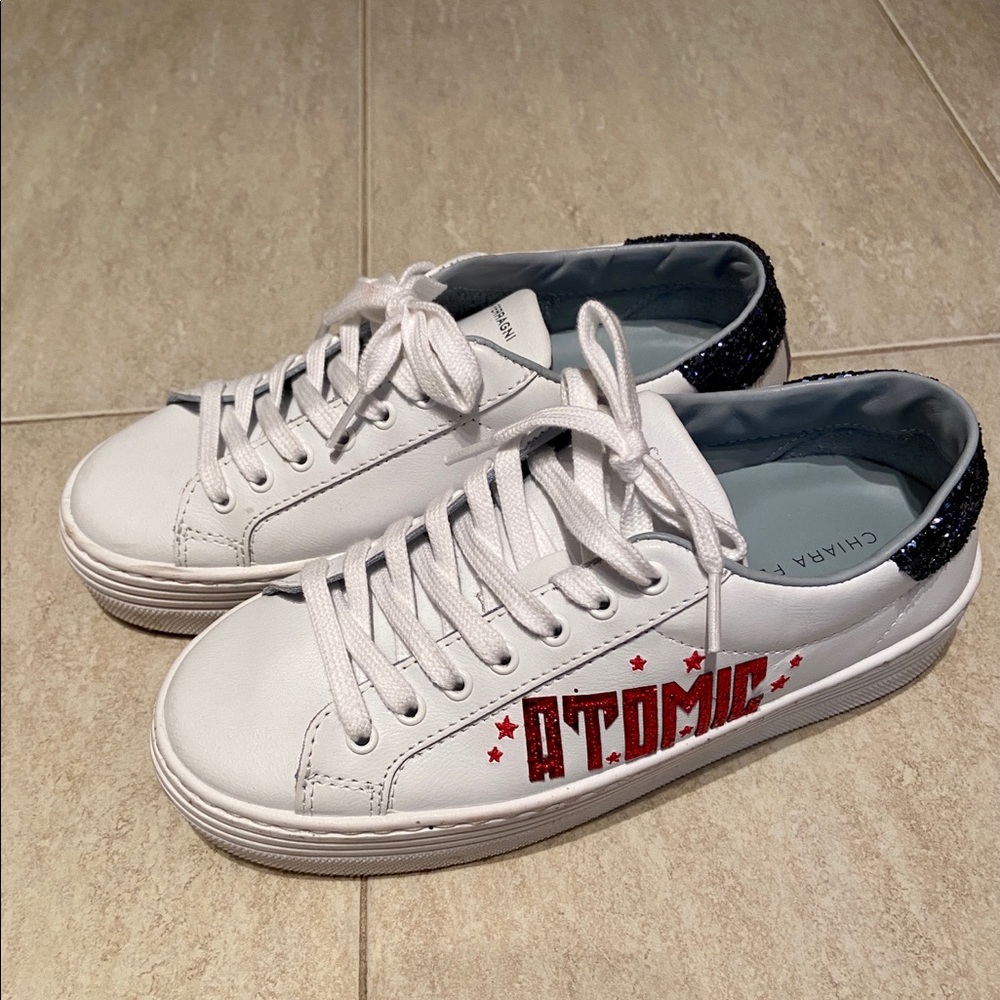 CHIARA FERRAGNI Atomic Platform Sneakers in White